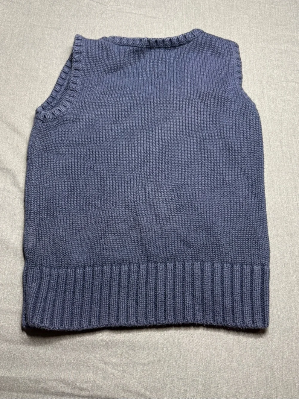Ralph Lauren Navy Cotton Knit Vest